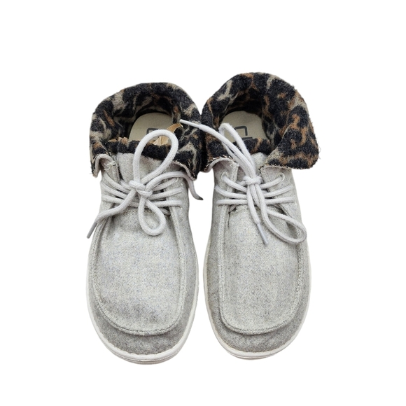 Hey Dude Women's Britt Cheetah Canvas Upper Ankle Booties - 7 - Picture 3 of 7
